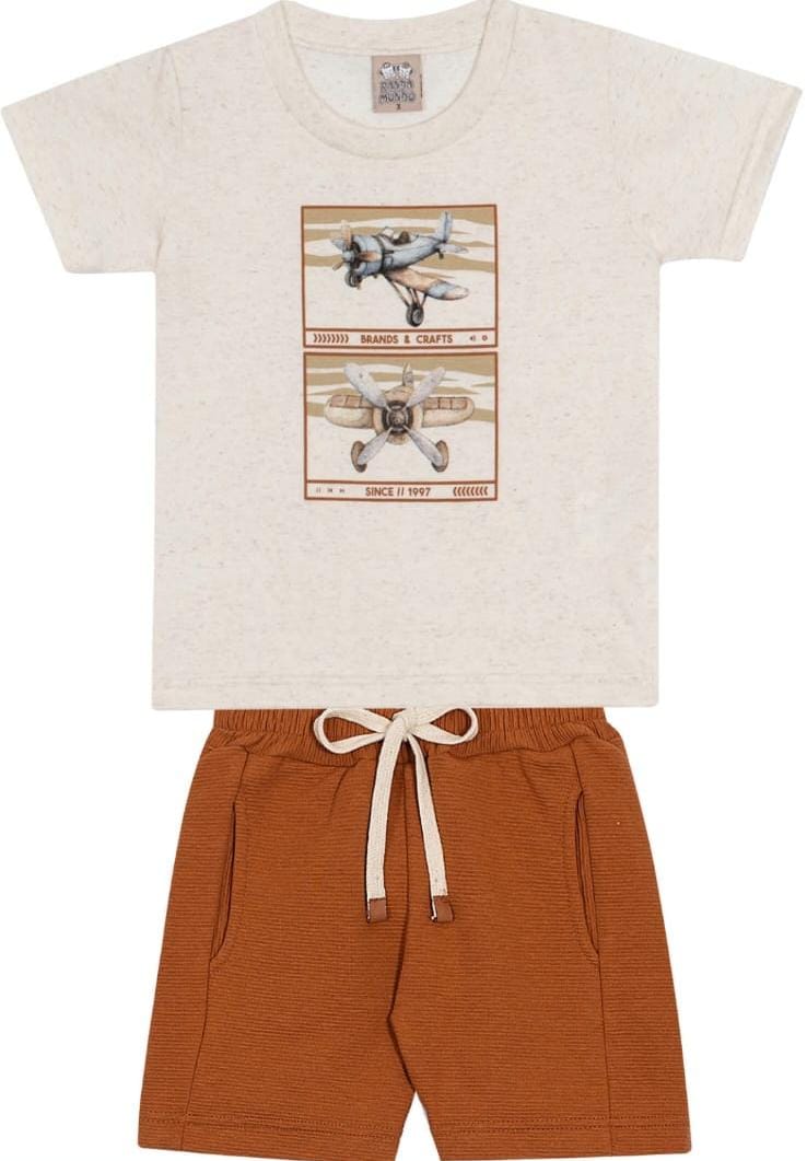 Conjunto infantil de camiseta e shorts