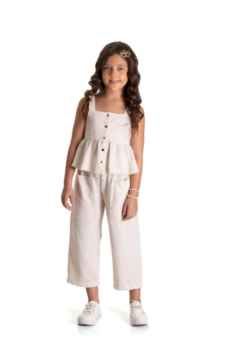 conjunto feminino cropped / calça pantacort