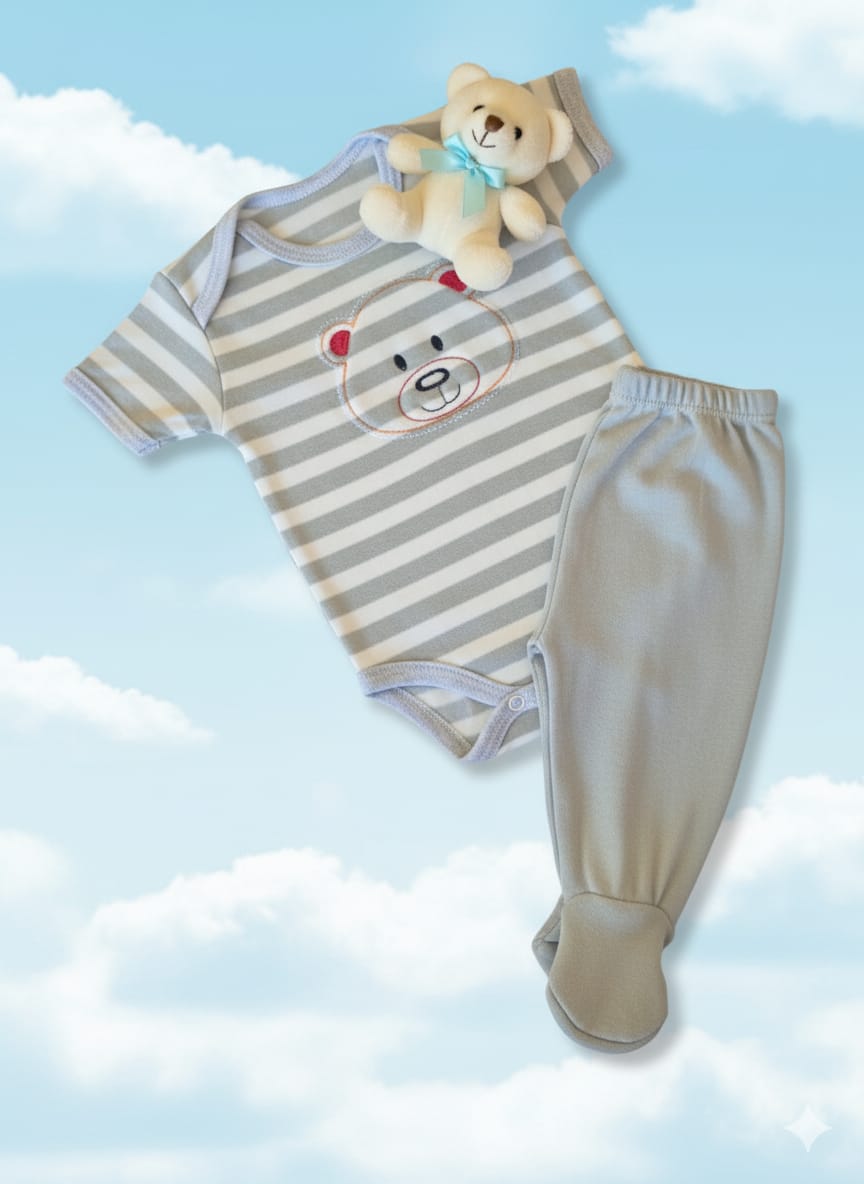 Conjunto de bebê body e calça