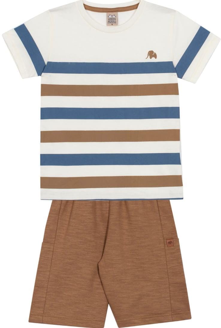 Conjunto infantil de camiseta e shorts