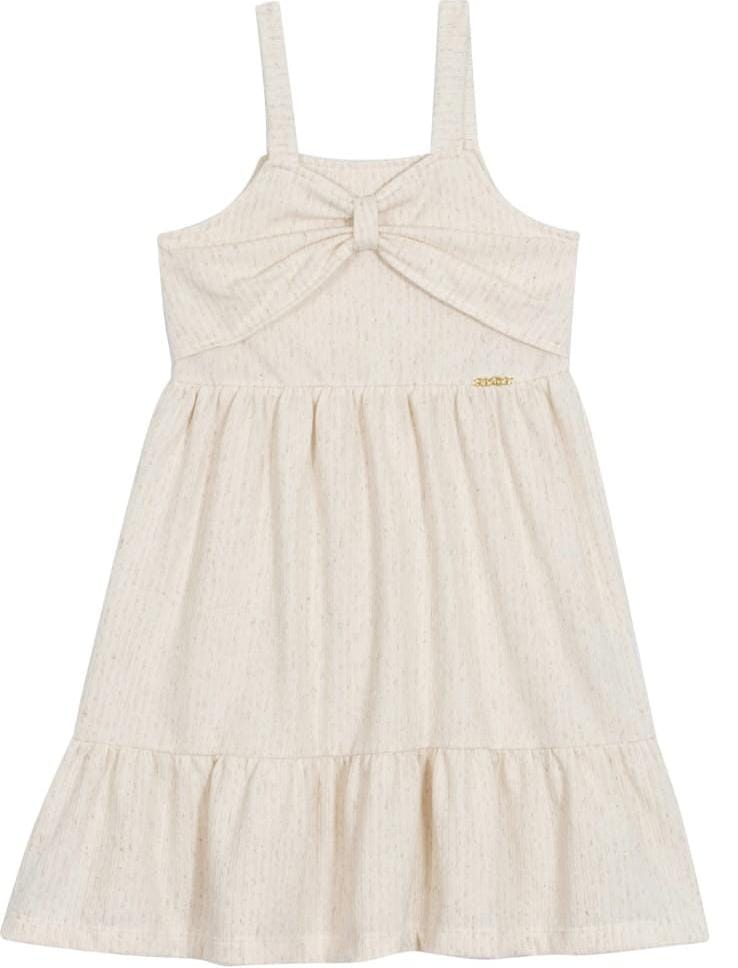 Vestido infantil bege