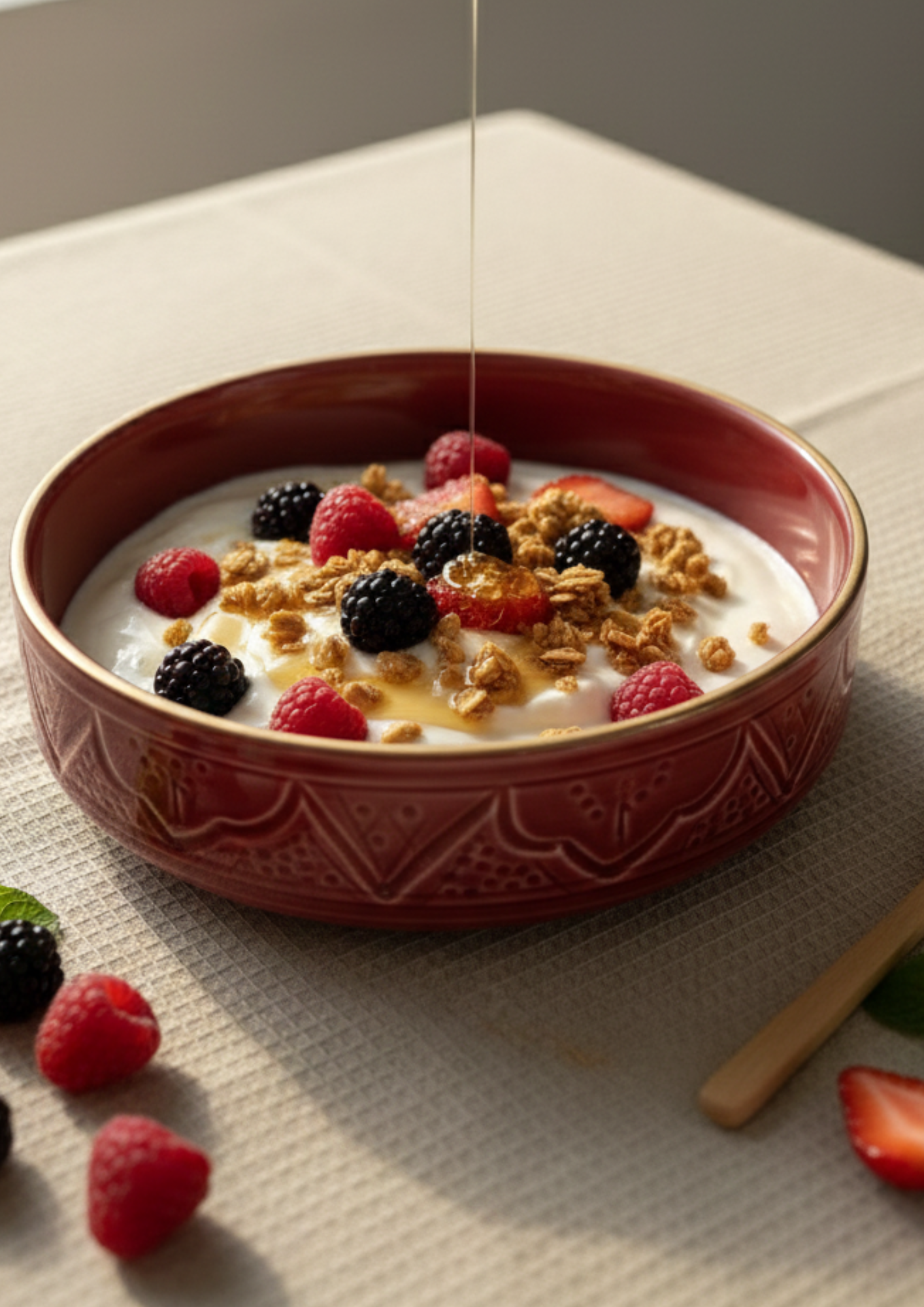 Bol artisanal 20 cm avec fil d'Or