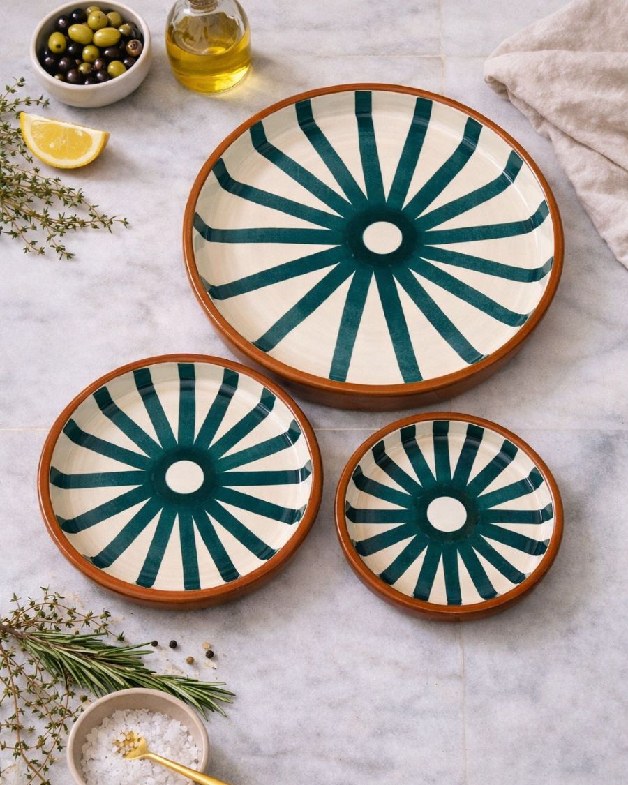 Set de 3 Assiettes  artisanales rondes creuses