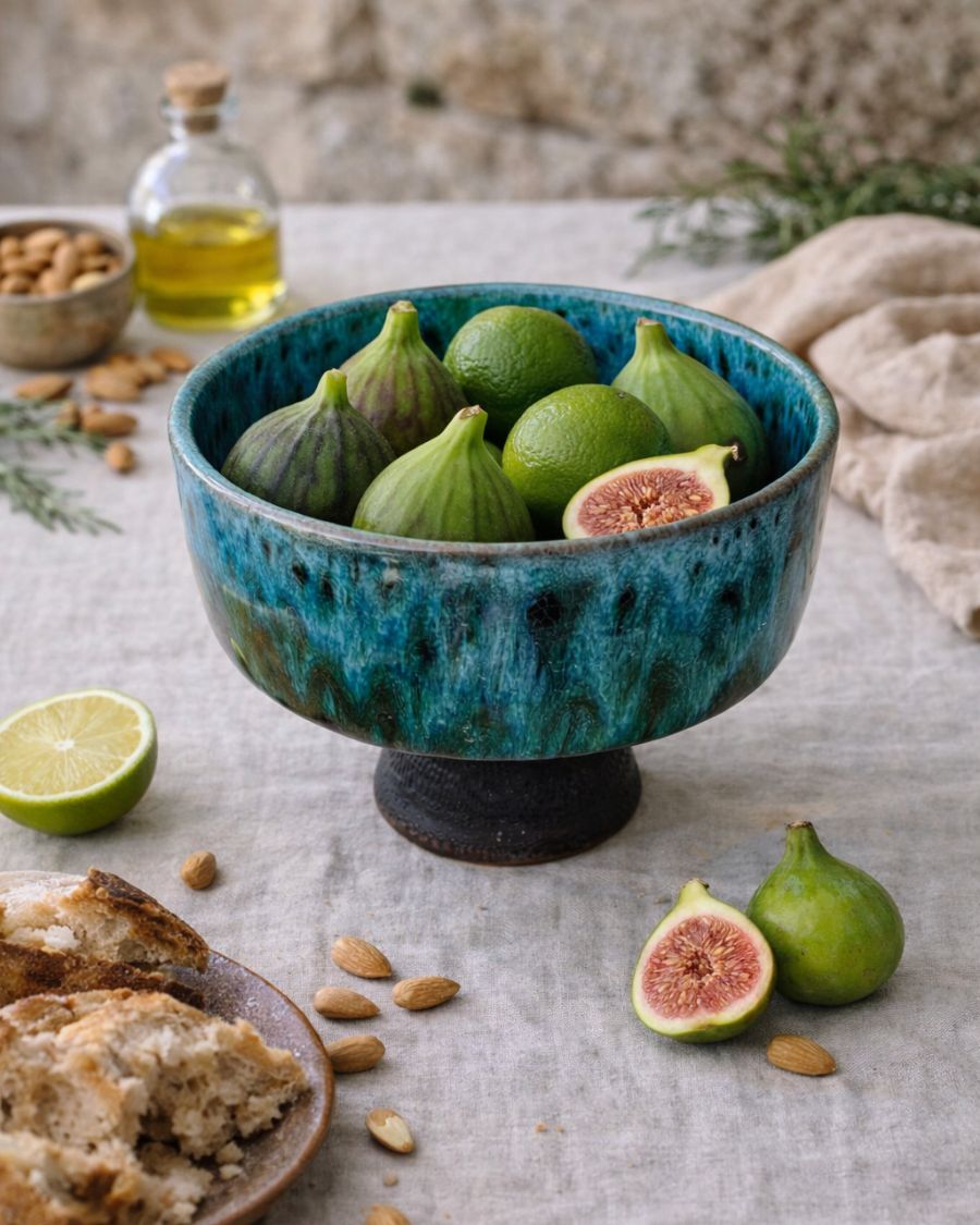 Coupe décorative en poterie artisanale