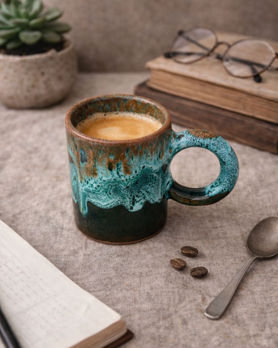 Mugs artisanaux émaillés (pièces uniques)