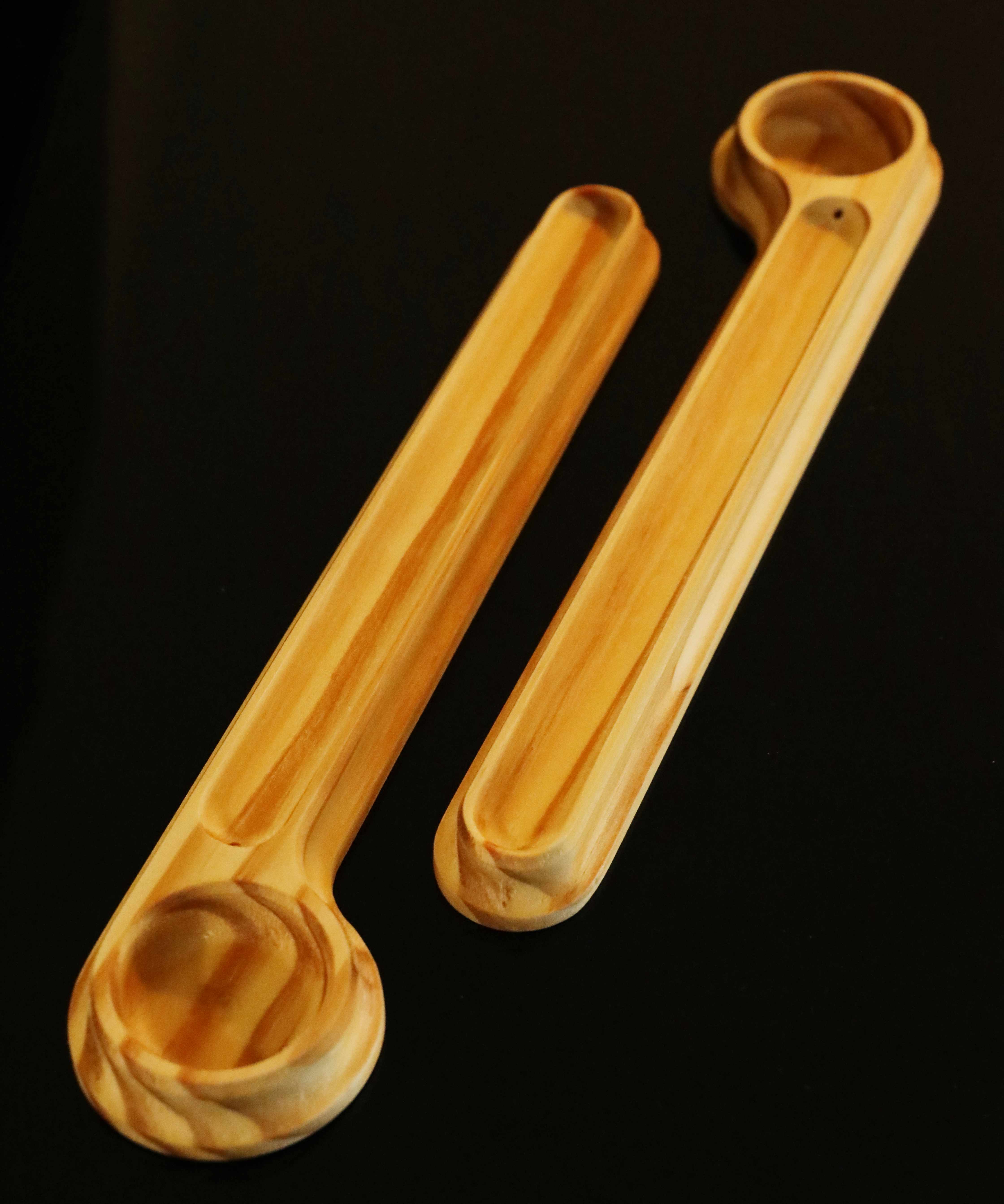 Wooden Candle and Incense Holder