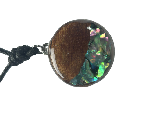 Handcrafted Wooden Resin Pendant