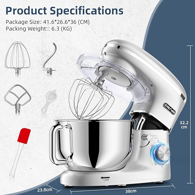 CHeflee Liquidificadora profissional para amassar, 2000 W