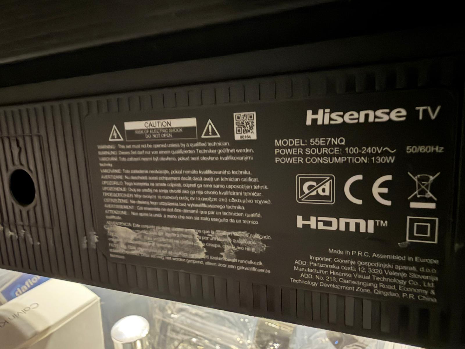 TV HISENSE SMART 55P QLED - 55E7NQ