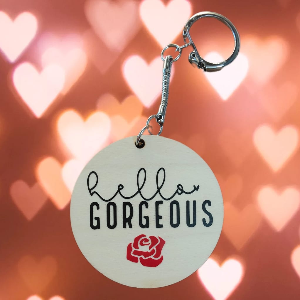 Porte-clés Hello Gorgeous fait main