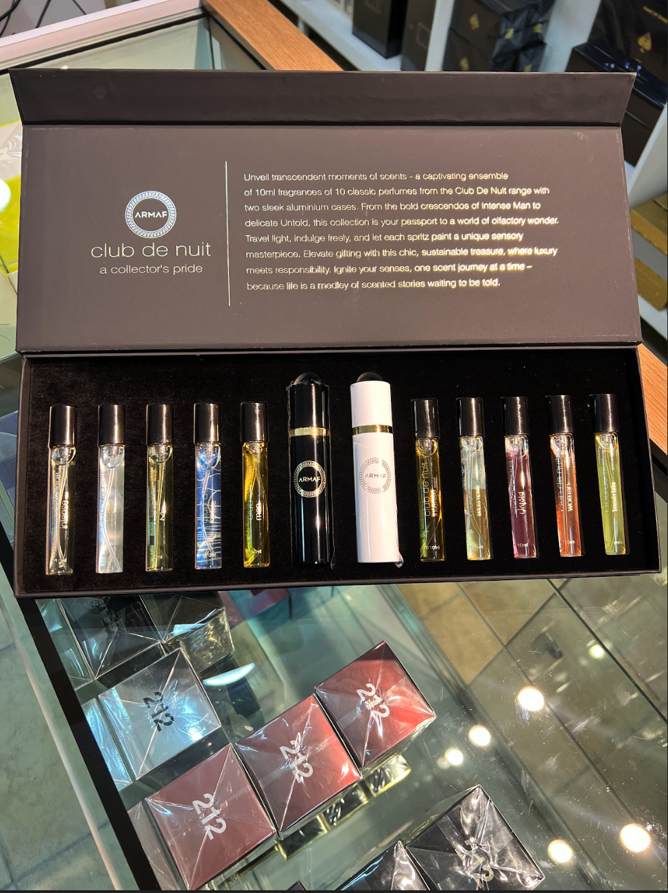 MS-ARMAF CLUB DISCOVERY SET 10 X10 ML 0.34 PARFUM SPR + 2 ATOMISER CASE