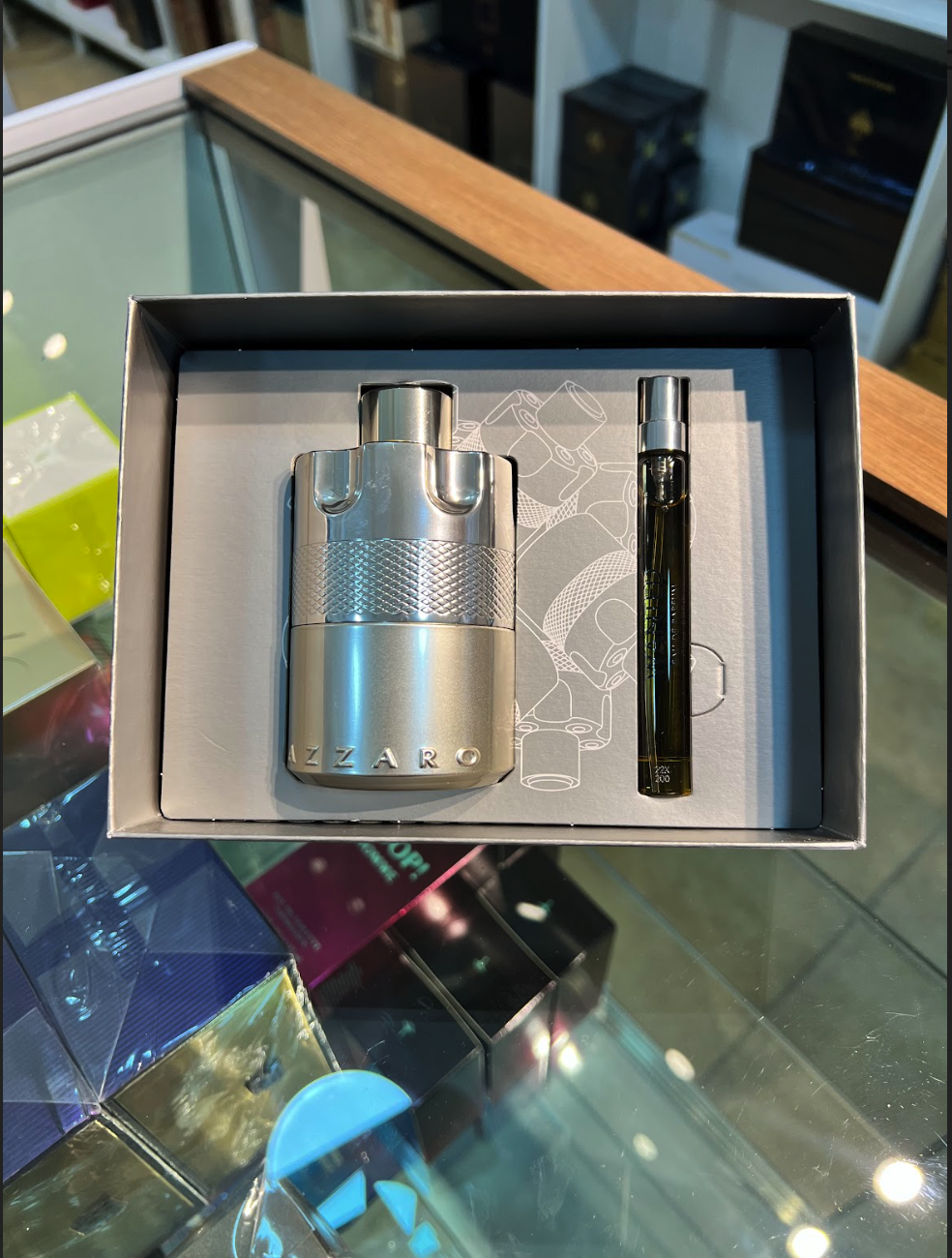 SET AZZARO WANTED MEN ( 2 PC ) 3.4 OZ EDP SP / 0.3 OZ EDP