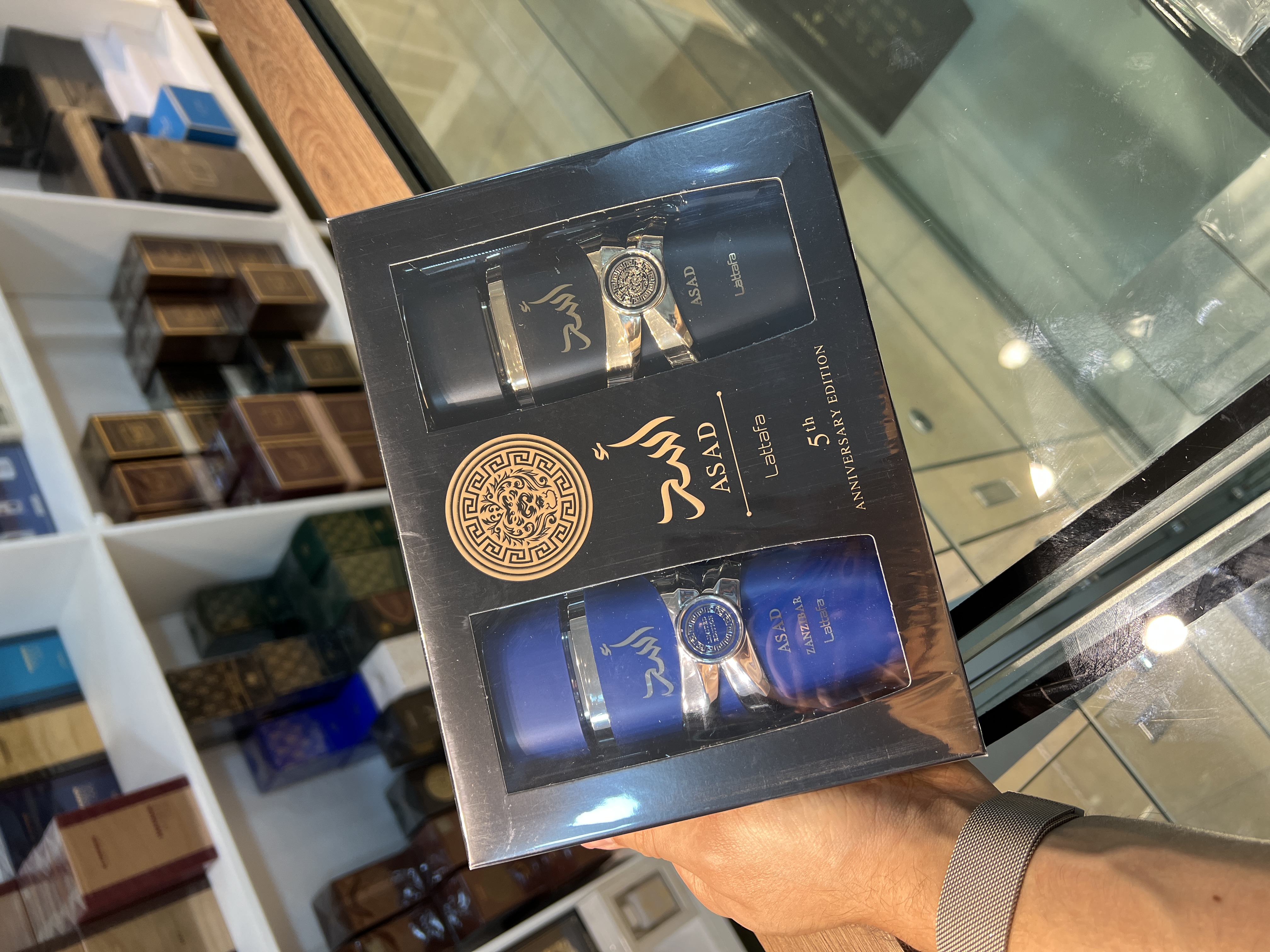 SET LATTAFA ASAD 5TH ANNIVERSARY ( 2 PC ) ASAD 3.4 OZ EDP SP / ASAD ZANZIBAR 3.4 OZ EDP