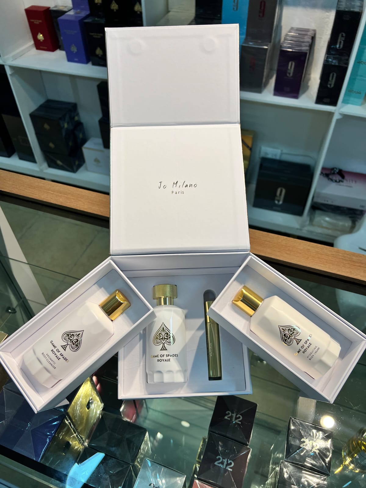 SET GAME OF SPADE ROYALE 3.4OZ+B/C+S/G+ATOMIZER