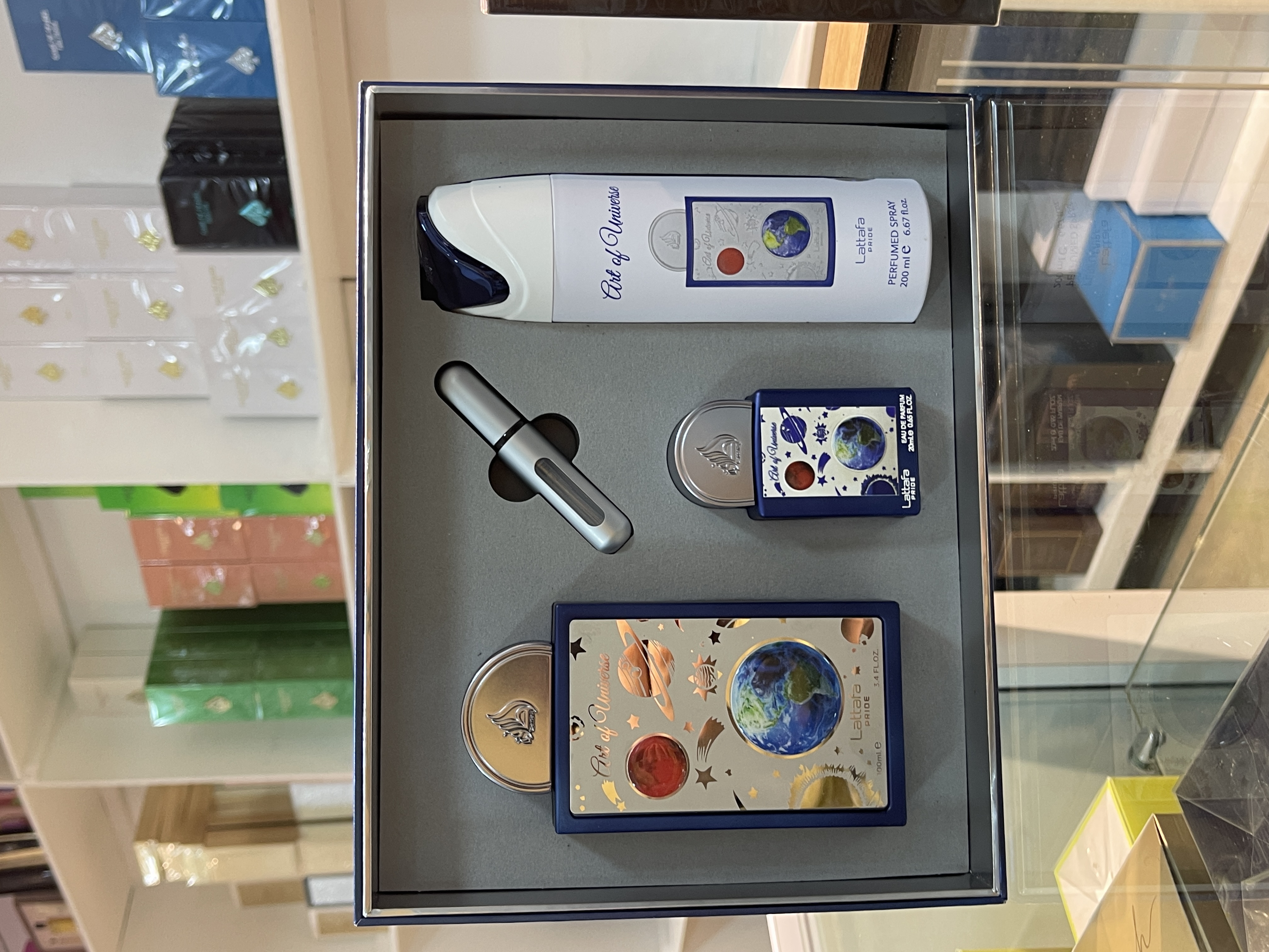 SET LATTAFA  ART OF UNIVERSE ( 3 PC ) 3.4 EDP / 0.68 EDP /PERFUMED SPRAY 6.7 OZ