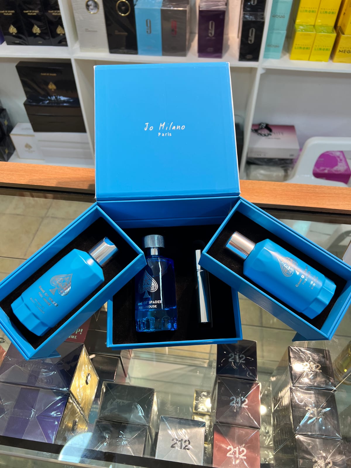 SET GAME OF SPADE FULL HOUSE3.4OZ+B/C+S/G+ATOMIZER