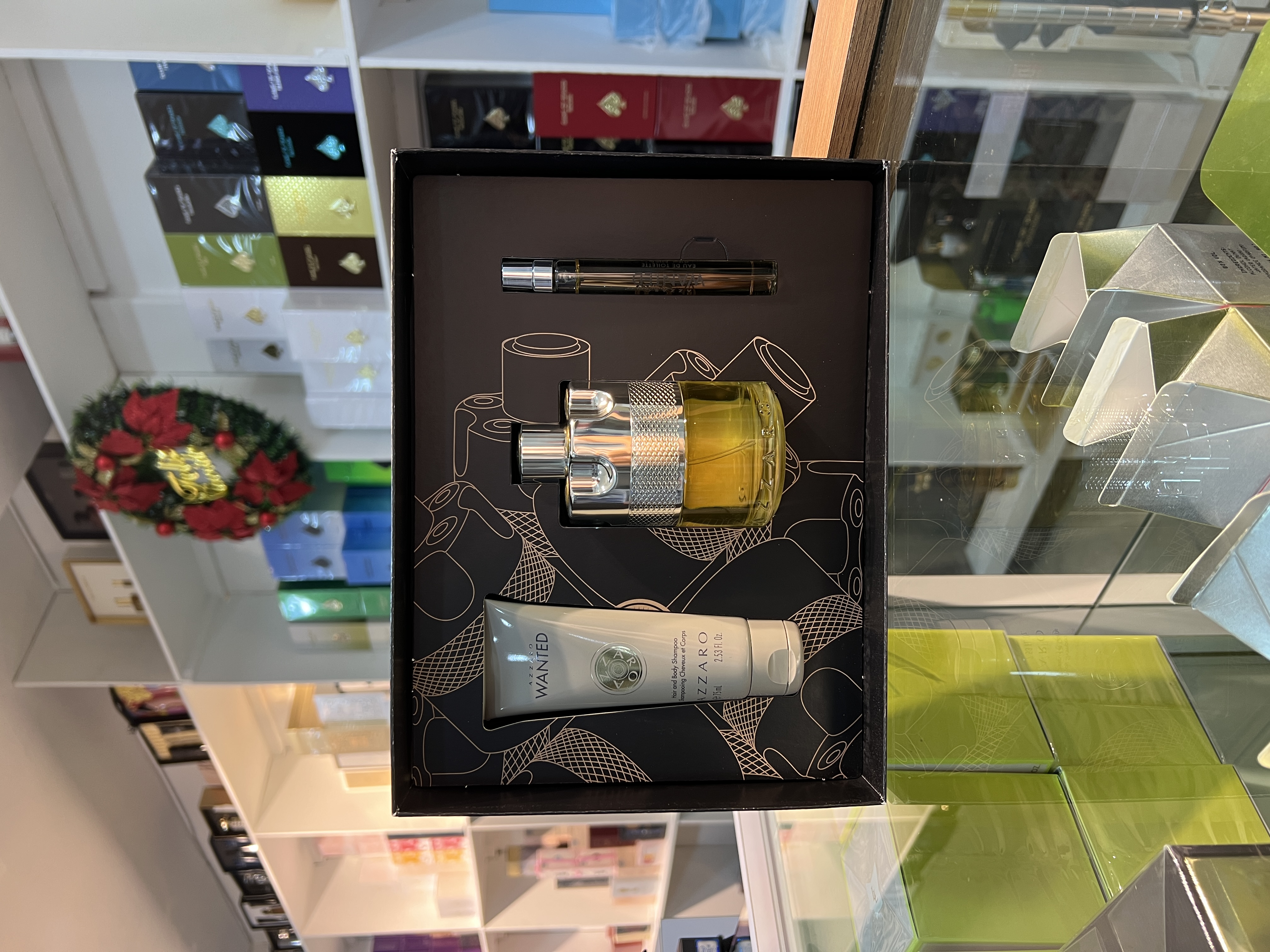 SET AZZARO WANTED (3 PC) 3.4 OZ EDP SP / 0.3 OZ EDT