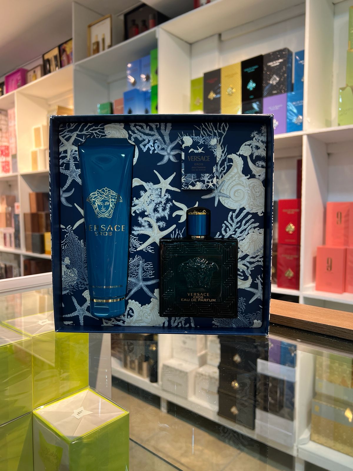 GIFT SET - VERSACE "EROS EDP" 3.4OZ. EDP SPR "3PCS" MEN