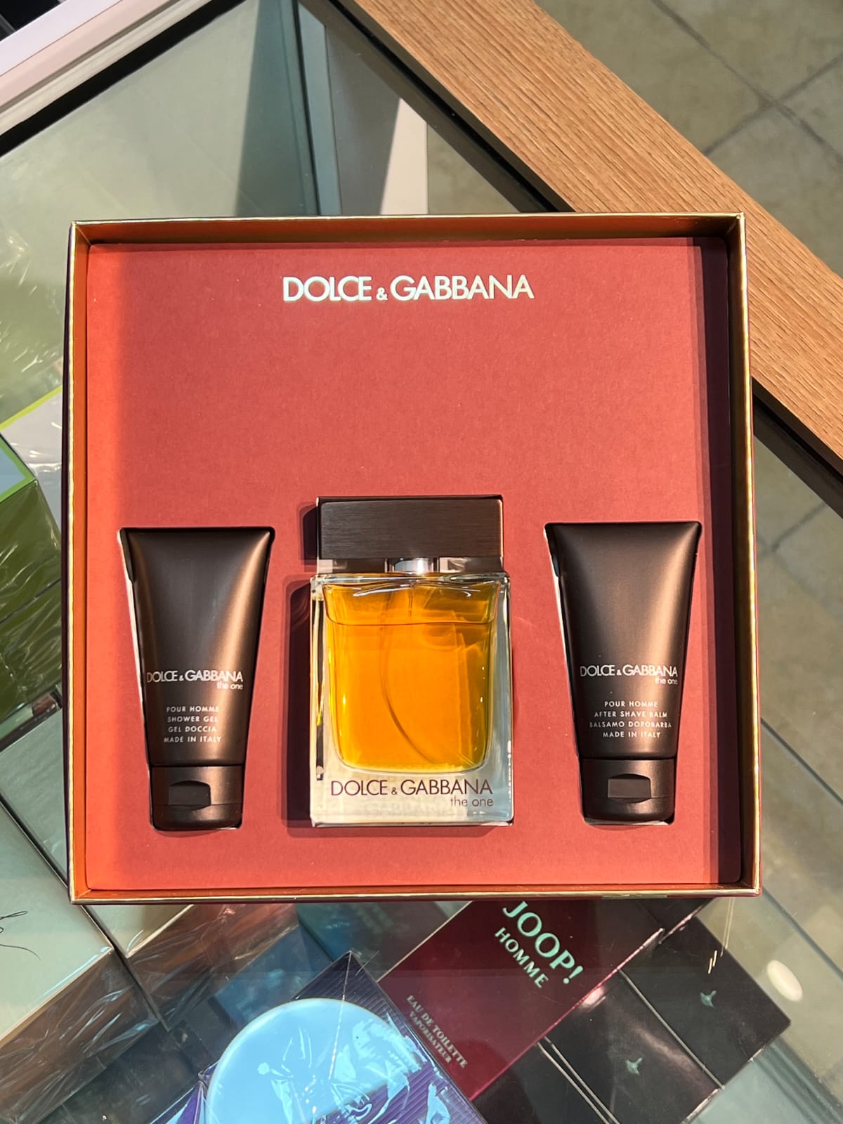 GIFT SET - THE ONE 3.3OZ EDT + 2.5OZ AFTER SHAVEBALM + 1.6OZ / 50ML SHOWER GEL MEN