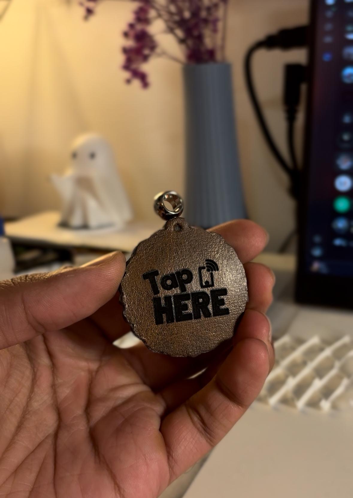 Custom NFC Pet Engraved Wooden Pendant