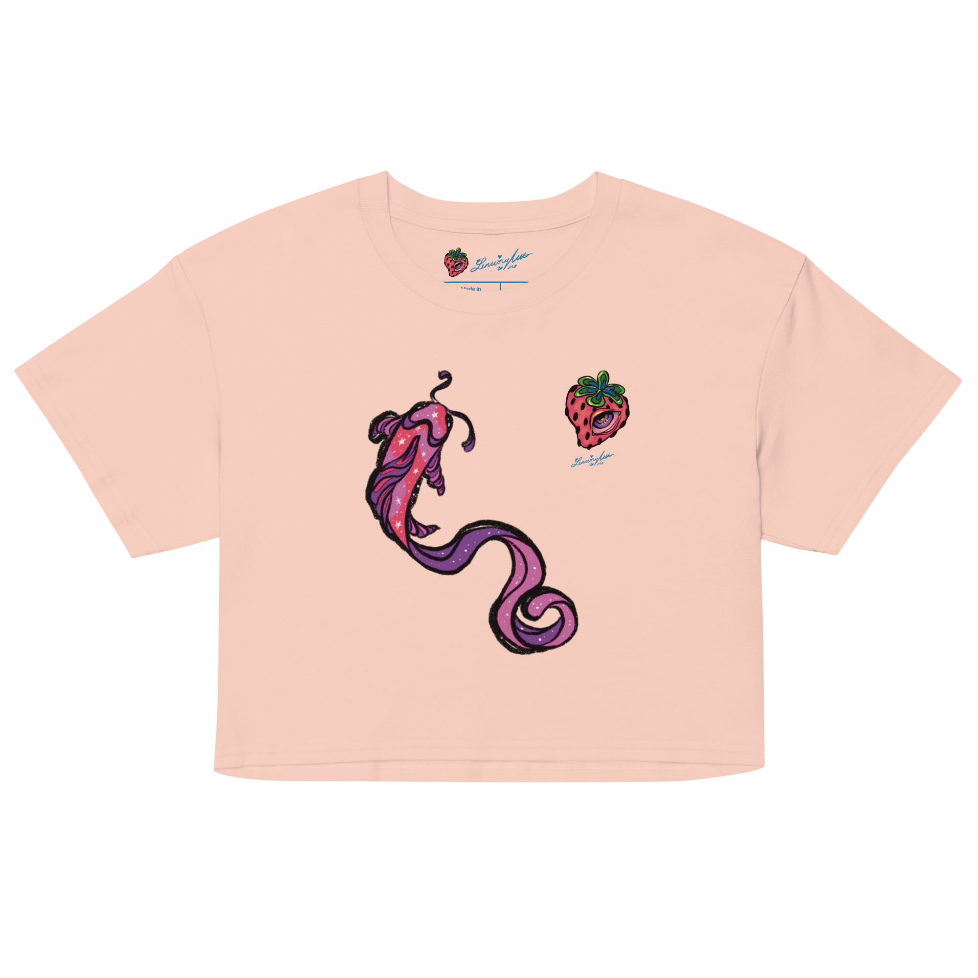 Limited Edition Lemony Artt Premium Flex Print Crop Top