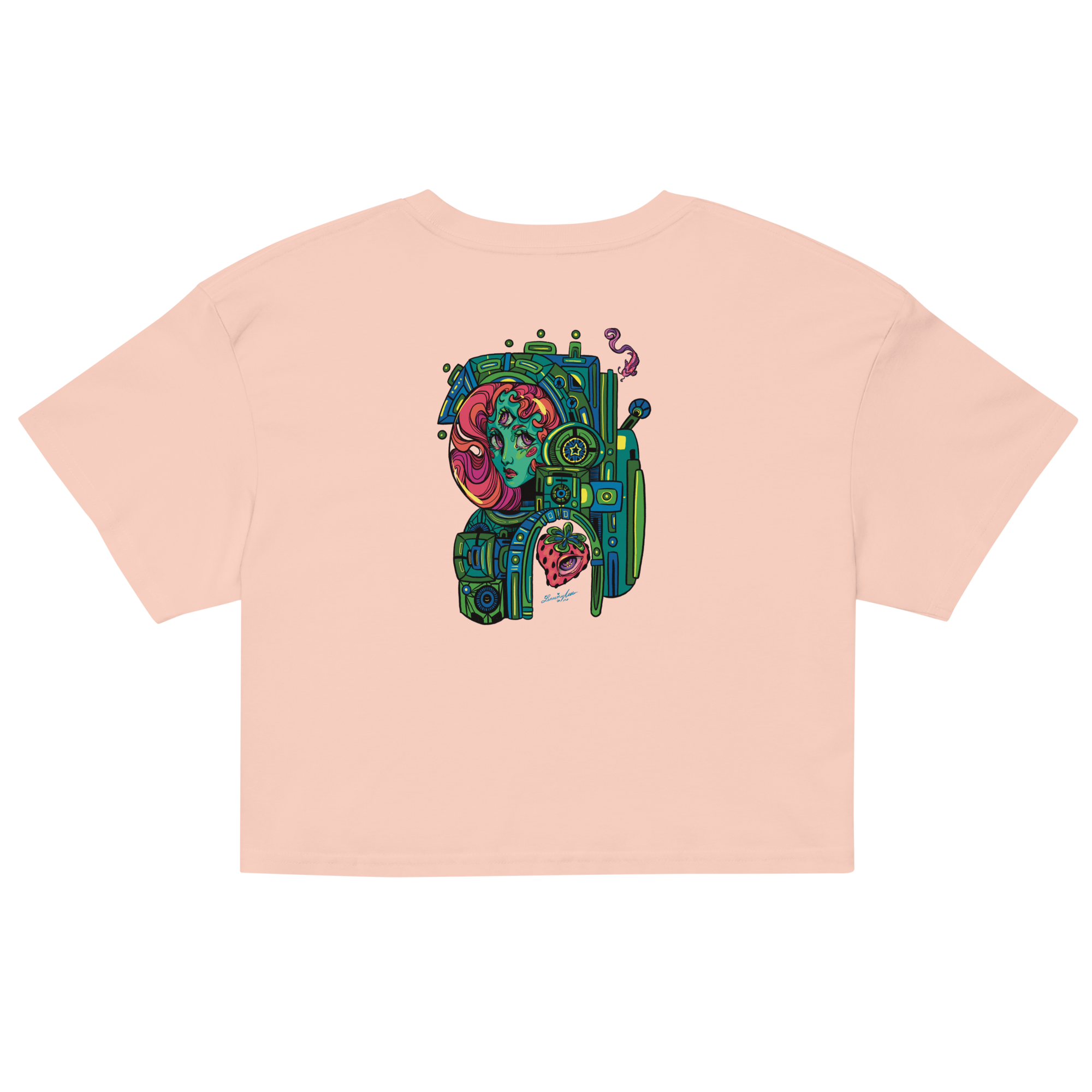 Limited Edition Lemony Artt Premium Flex Print Crop Top