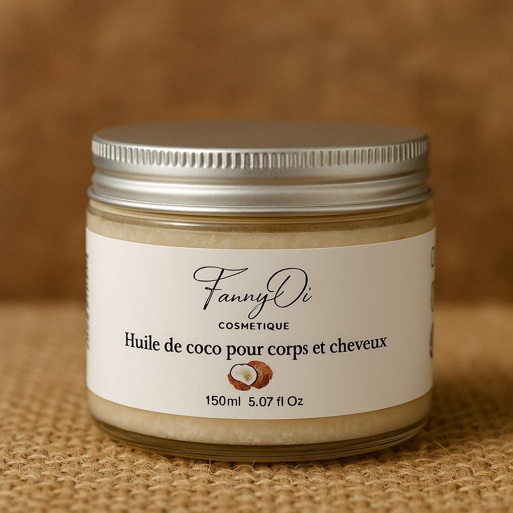 Huile de Coco Vierge 100% Pure – Hydratation Peau & Cheveux – Pressée à Froid – Soin Naturel Artisanal – Origine Côte d’Ivoire