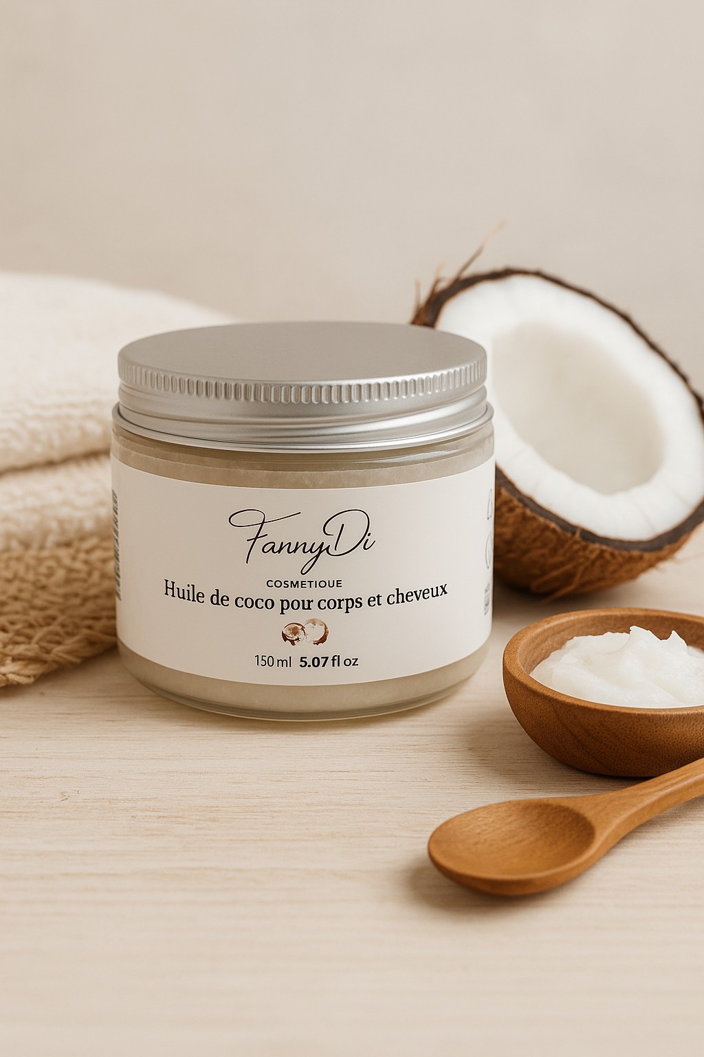 Huile de Coco Vierge 100% Pure – Hydratation Peau & Cheveux – Pressée à Froid – Soin Naturel Artisanal – Origine Côte d’Ivoire