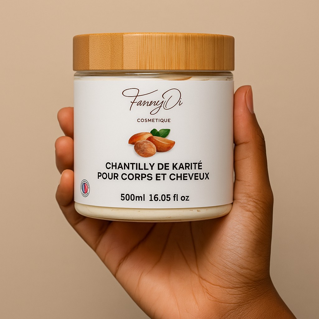 Chantilly de Karité 100% Naturelle – Hydratation Corps & Cheveux  – Soin Nourrissant Peaux Sèches et Cheveux
