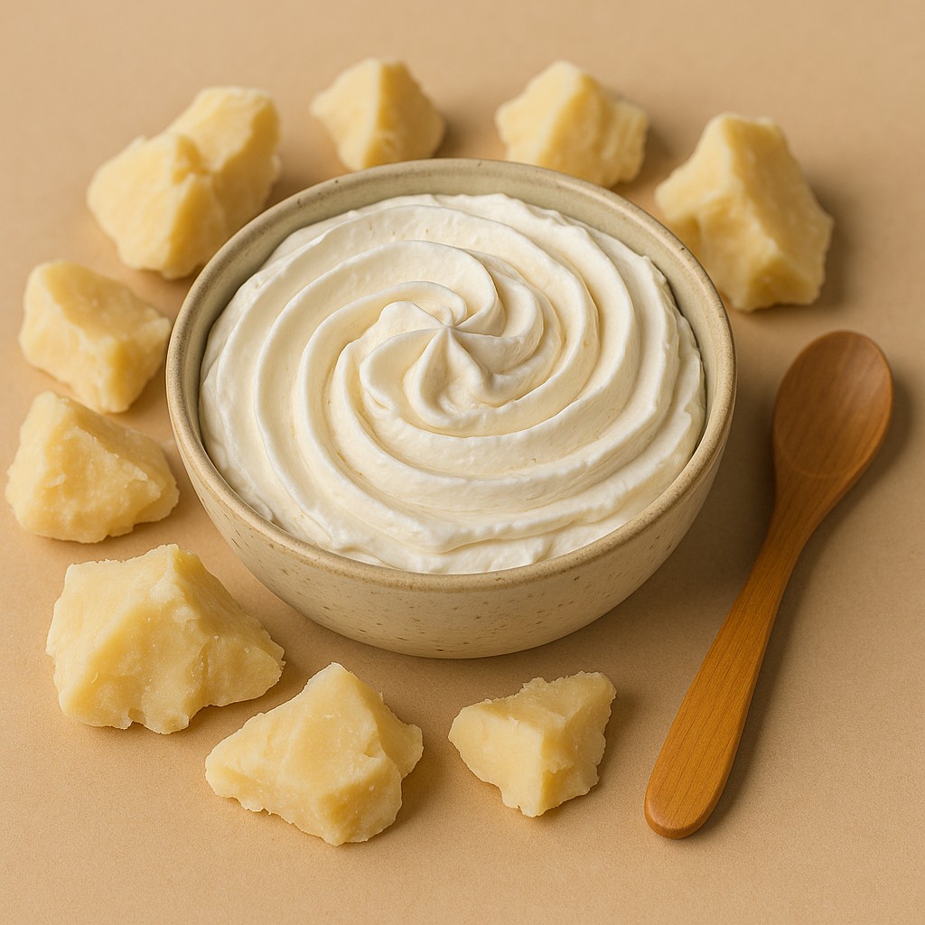 Chantilly de Karité 100% Naturelle – Hydratation Corps & Cheveux  – Soin Nourrissant Peaux Sèches et Cheveux