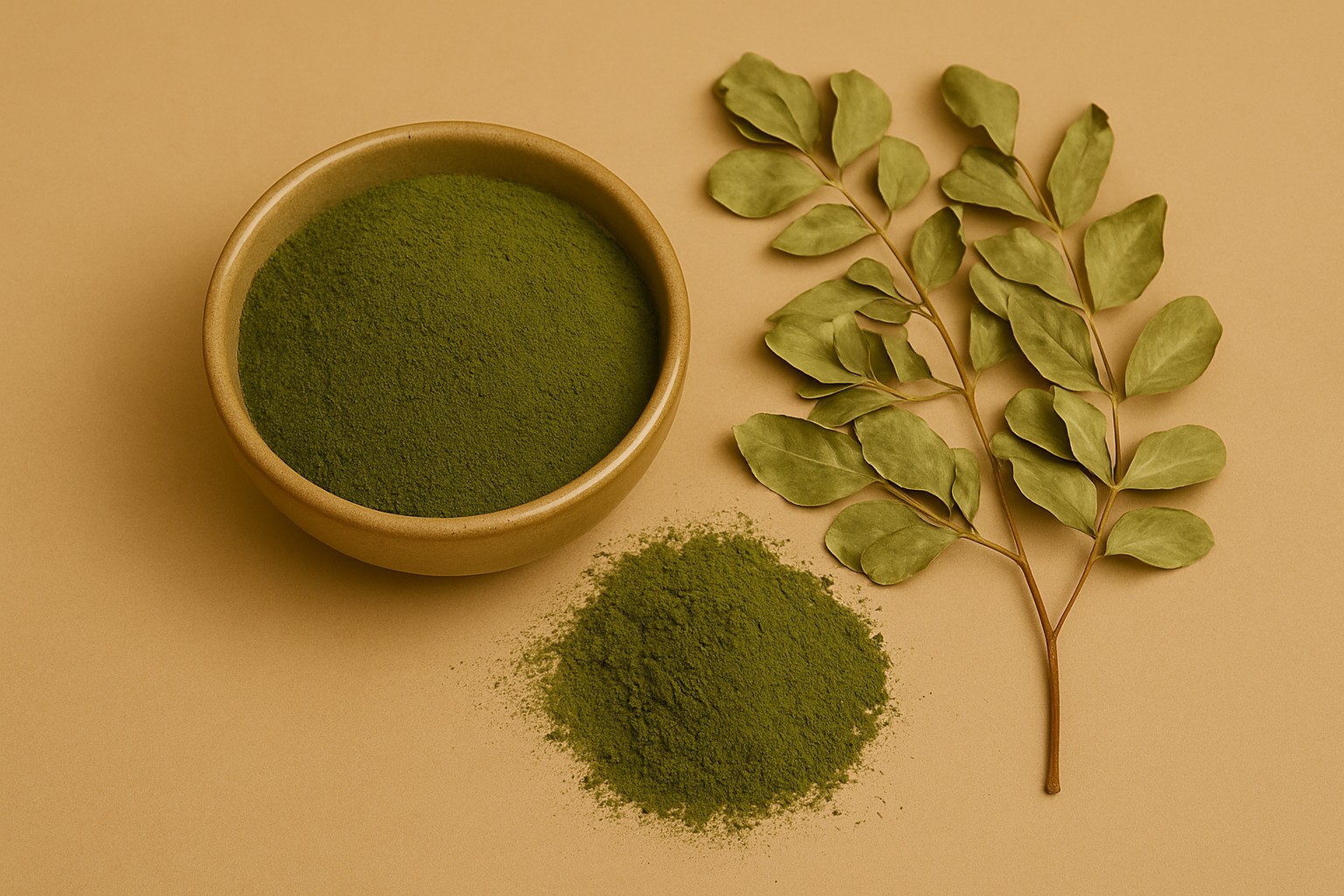 Poudre de Moringa Bio – Soin Capillaire Ayurvédique Naturel – Fortifiante & Nourrissante pour les  Cheveux