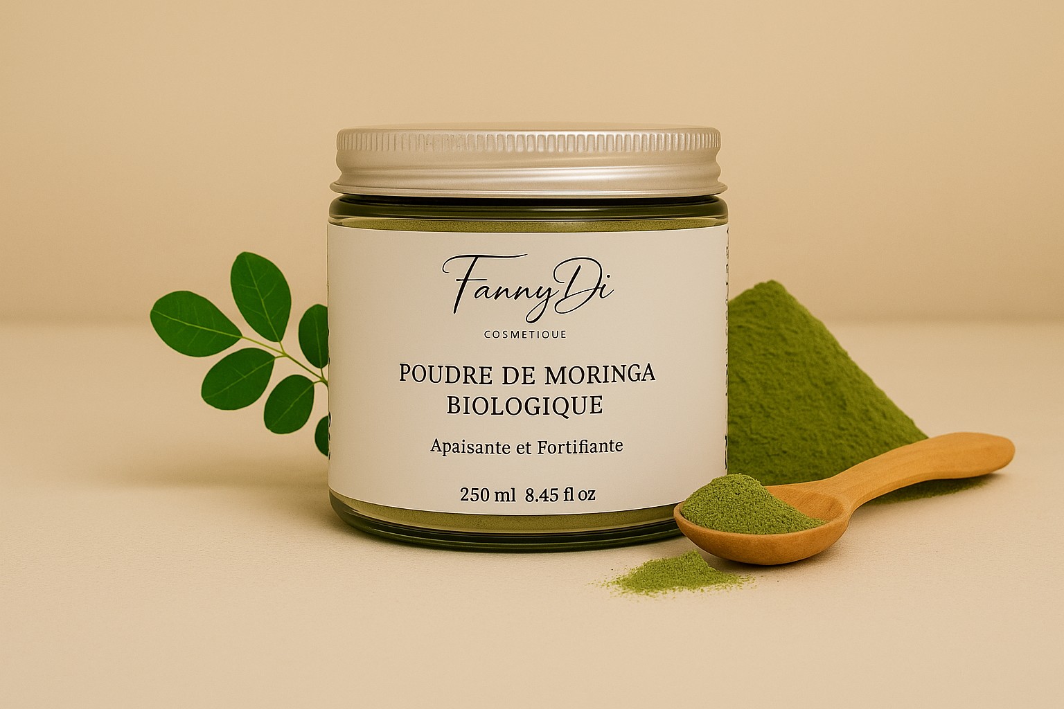 Poudre de Moringa Bio – Soin Capillaire Ayurvédique Naturel – Fortifiante & Nourrissante pour les Cheveux