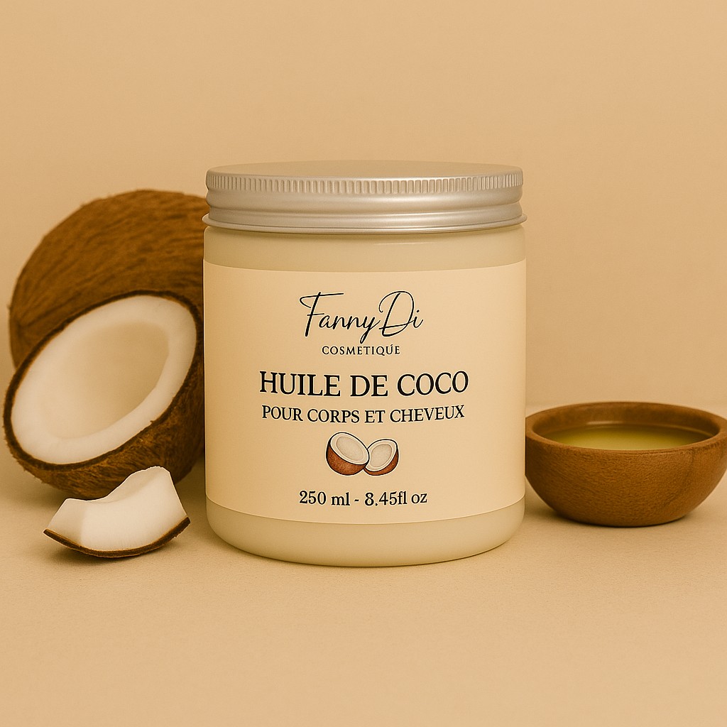 Huile de Coco Vierge 100% Pure – Hydratation Peau & Cheveux – Pressée à Froid – Soin Naturel Artisanal – Origine Côte d’Ivoire