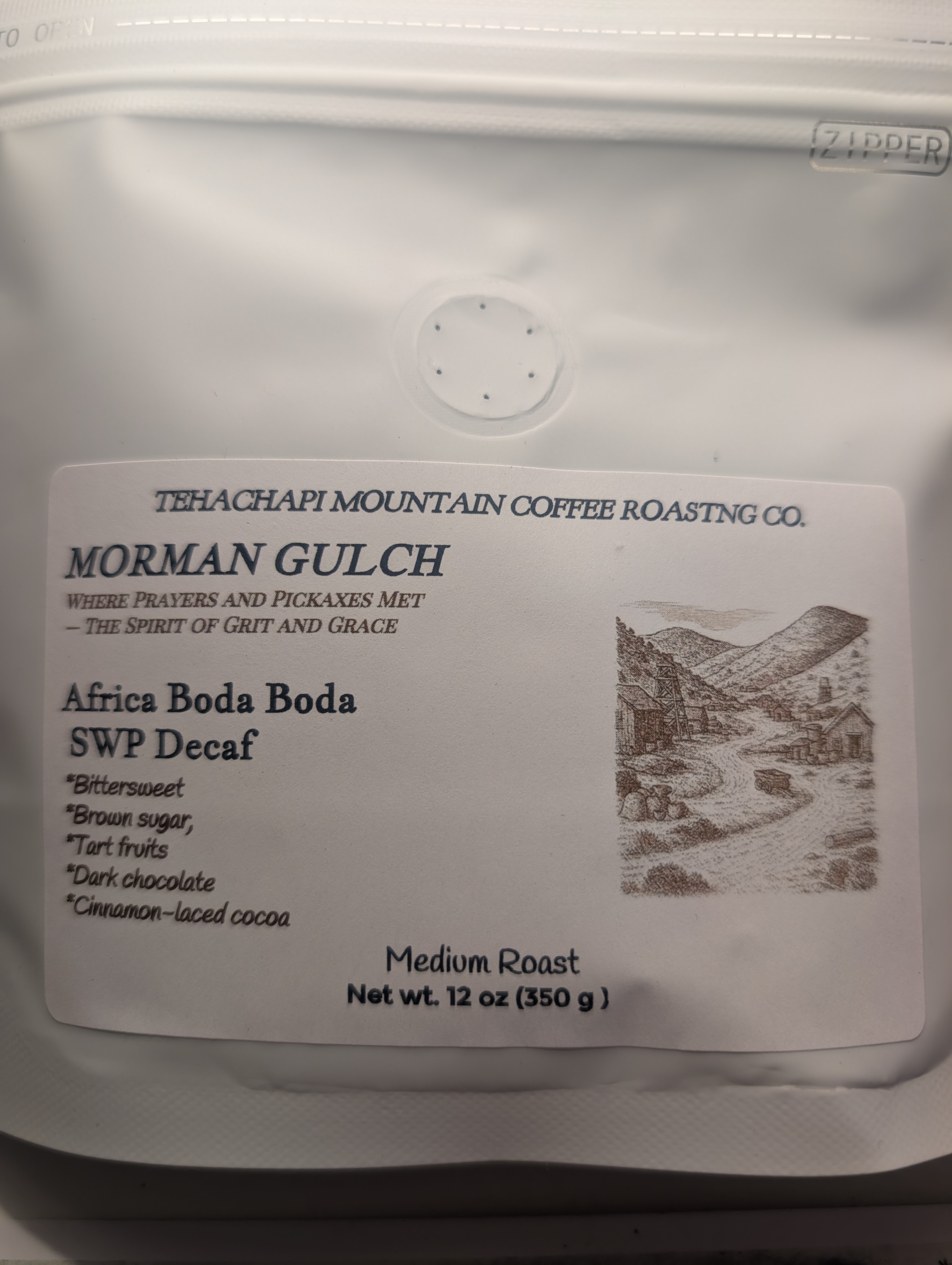   Morman Gulch Africa Boda Boda SWP Decaf– Swiss Water Processed  Medium Roasted Specialty Coffee Beans