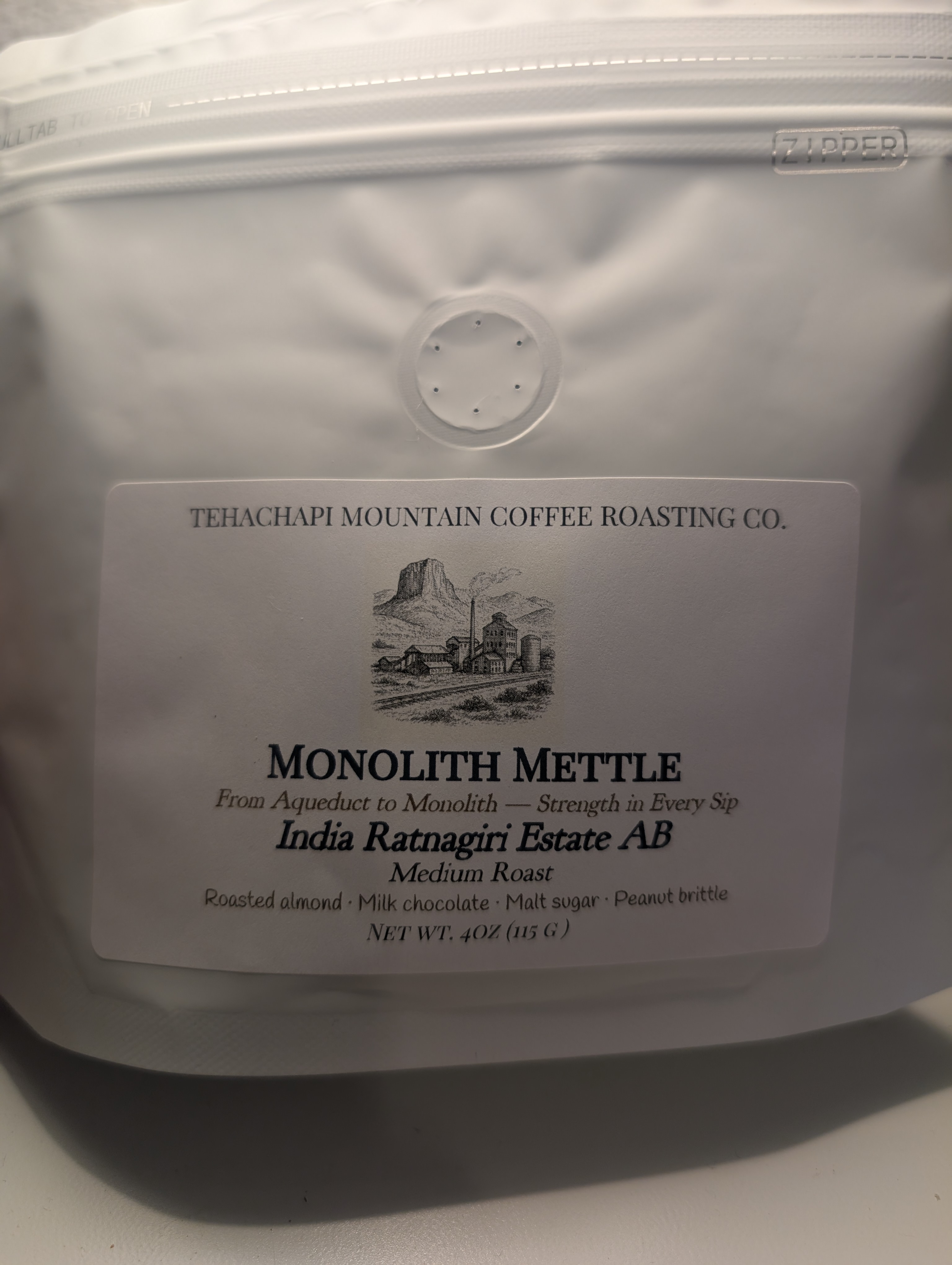 Monolith Mettle India Ratnagiri Estate AB Medium Roasted Coffee Beans