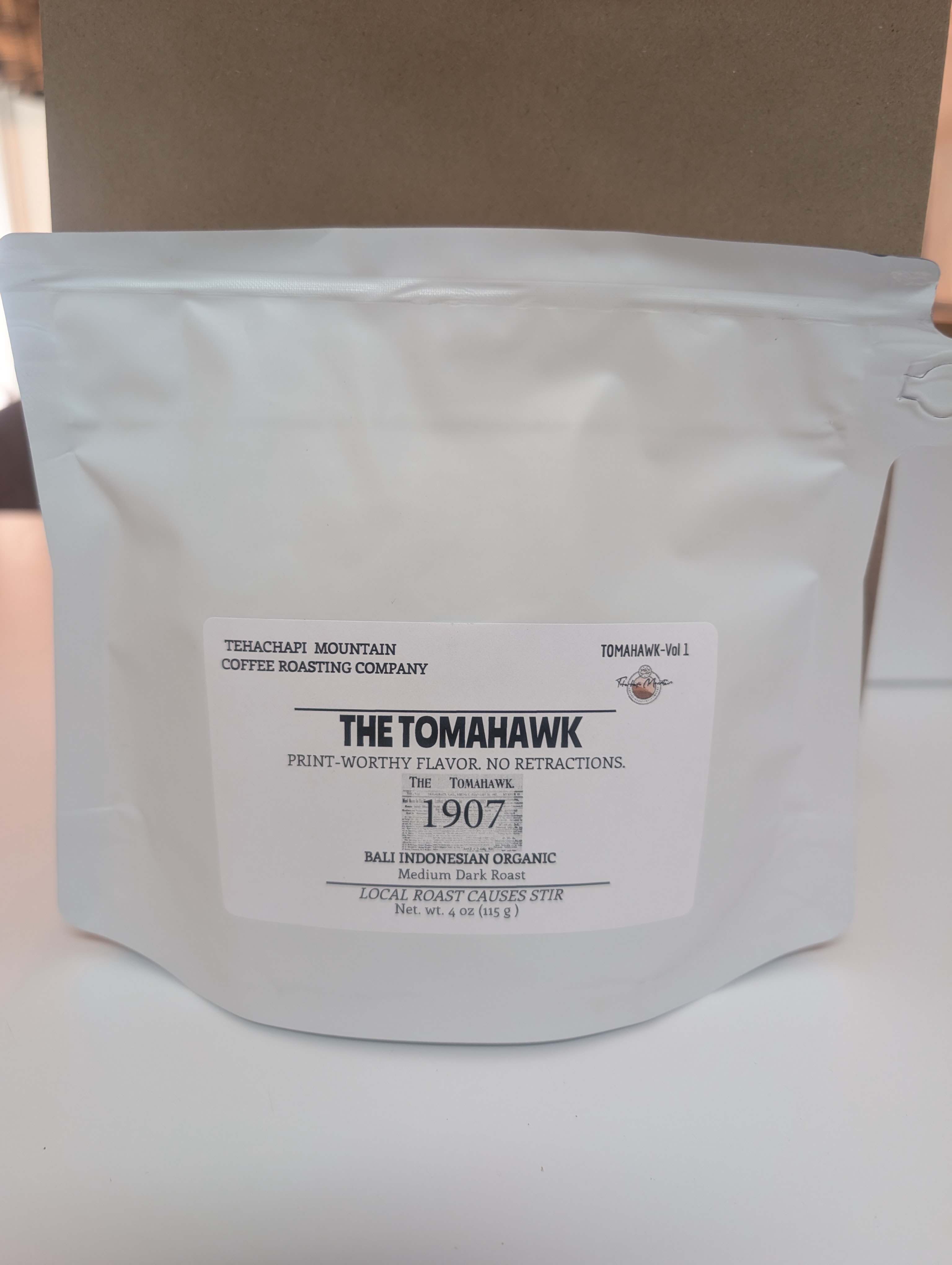 Tomahawk Bali Blue Moon – Organic Dark Roast, Wet-Hulled Roasted Coffee Beans