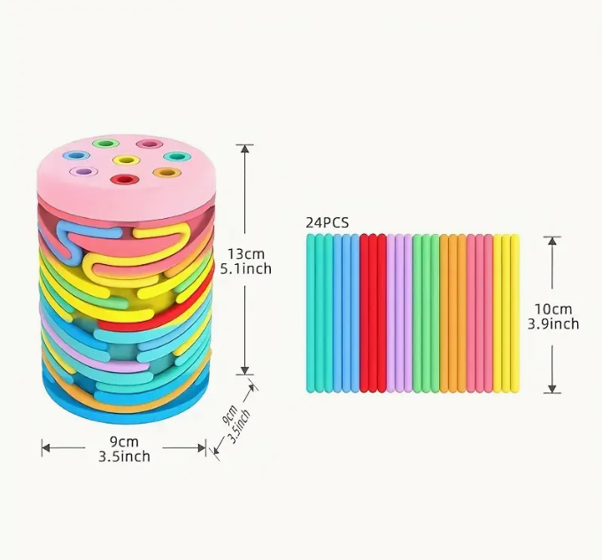 🌈 Silicone Color Sorting Toy – Montessori-Inspired Sensory Learning Game for Toddlers