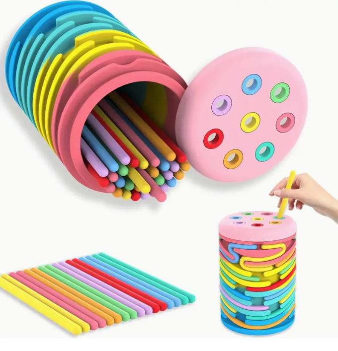 🌈 Silicone Color Sorting Toy – Montessori-Inspired Sensory Learning Game for Toddlers