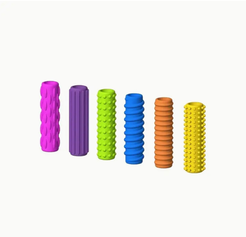 Sensory Textured Pencil Grips – 12 Pack