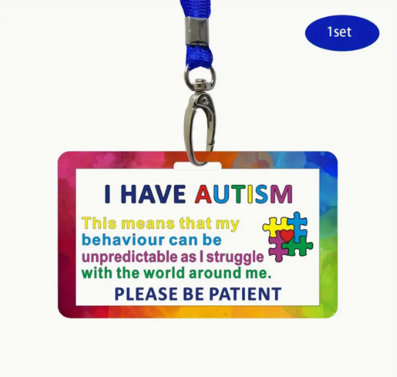 Autism Awareness Lanyard Badge