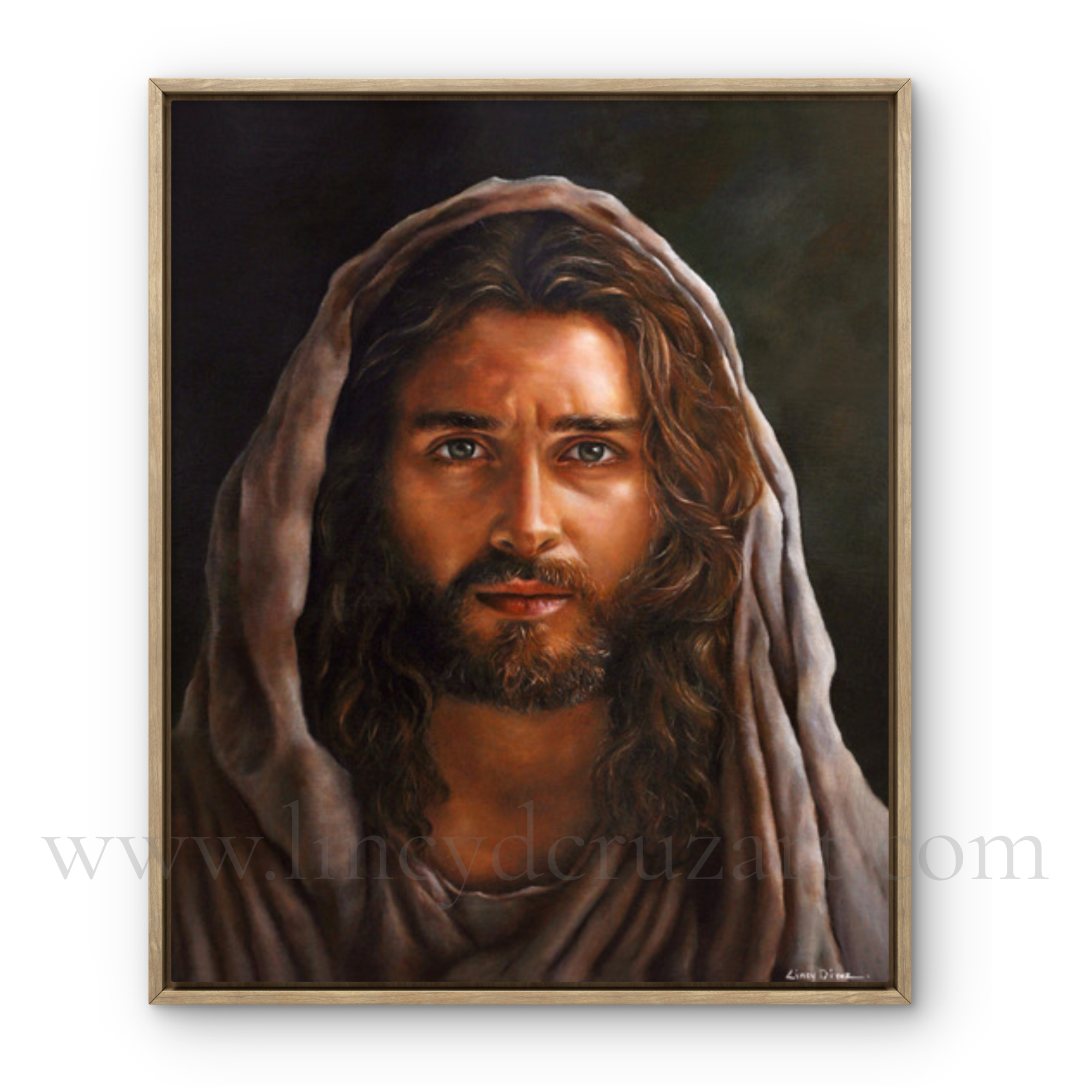 "My Gentle Christ" Fine Art Giclee Print On Canvas (Stretched & Framed)