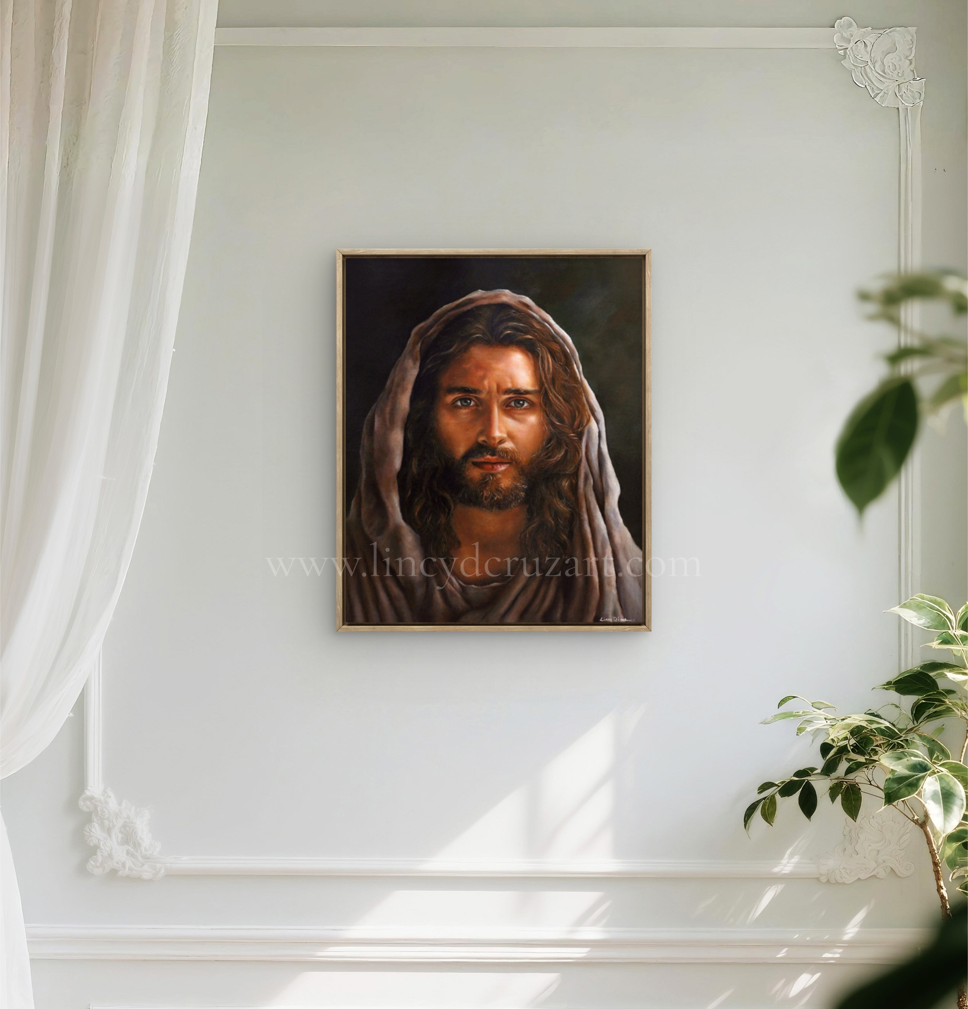 "My Gentle Christ" Fine Art Giclee Print On Canvas (Stretched & Framed)