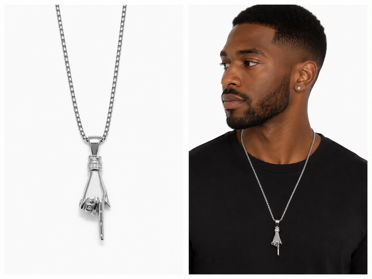 Hand Gesture Pendant Necklace
