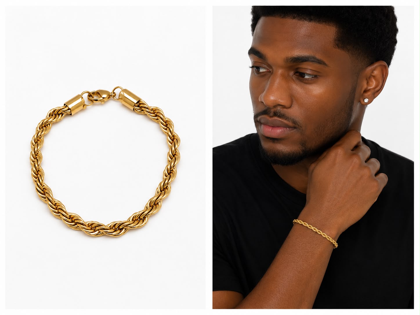 Gold Rope Chain Bracelet