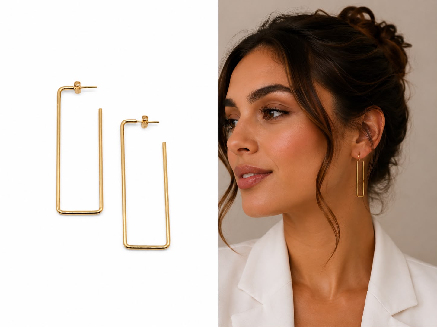 Geometric Gold Earrings