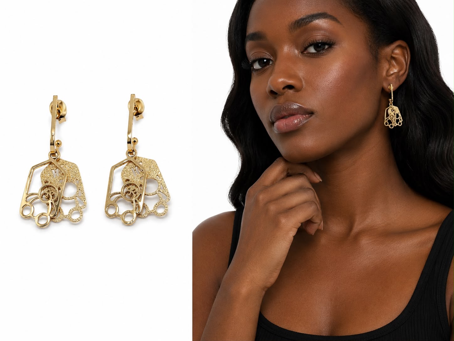 Gold Filigree Earrings