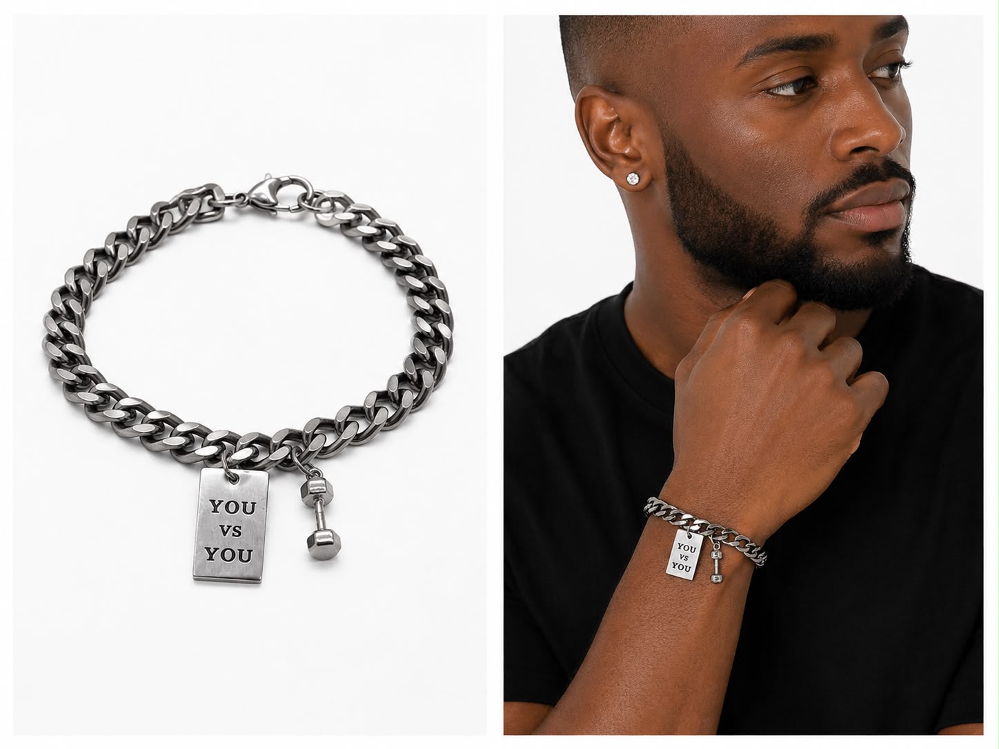 Stainless Steel Motivational Bracelet