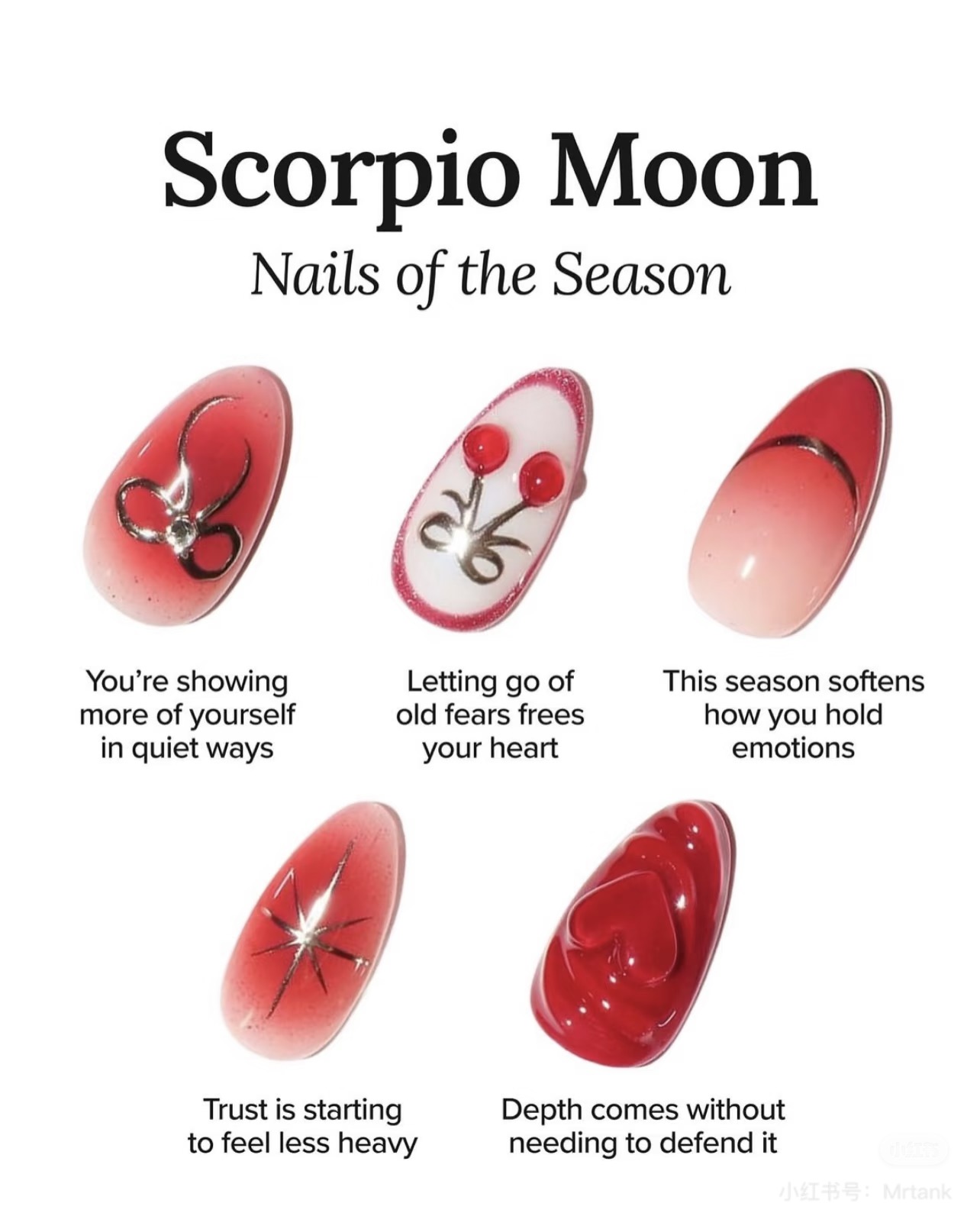Astary — Press-on Nail (Scorpio Moon Nail Art Set)