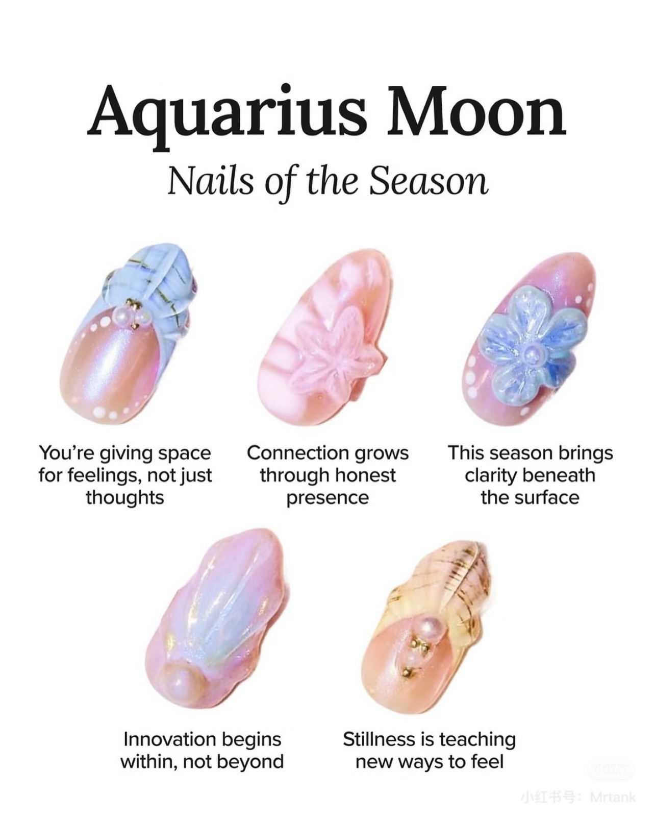 Astary — Press-on Nail (Aquarius Moon Press-On Nails)