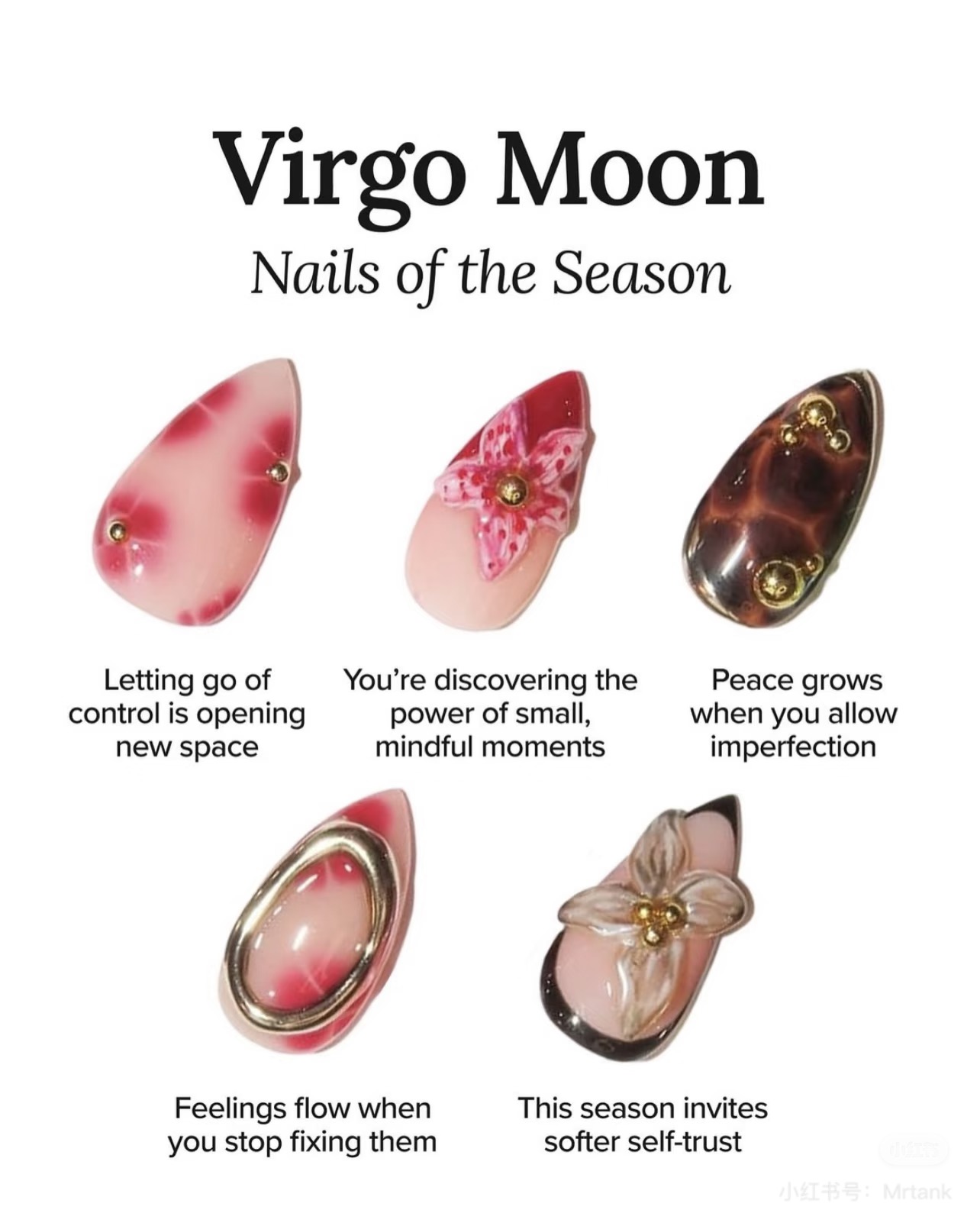 Astary — Press-on Nail (Virgo Moon Nail Art Set)